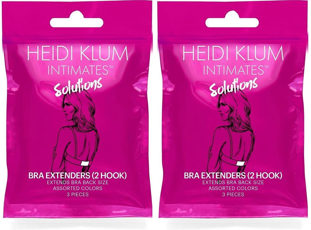 Heidi Klum intimate solutions set of two bra extender three hook new